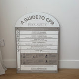 Seconds - Designer Pool CPR Safety Sign | Arch | Fawn