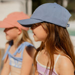 Pandanus & Palm Mermaid Cap in blue cotton twill