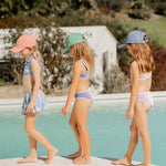 Pandanus & Palm Mermaid Cap in coral cotton twill