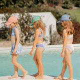Pandanus & Palm Mermaid Cap in coral cotton twill