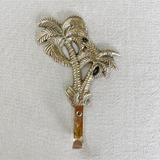 Brass Palm Tree Towel Hook | 15cm