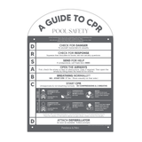Designer Pool CPR Safety Sign | Arch | Charcoal