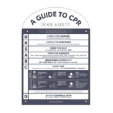 Designer Pool CPR Safety Sign | Arch | Navy