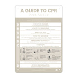 Pool CPR sign | Australian CPR pool sign | Pool safety sign | Pretty pool safety sign | Beige CPR sign