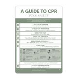 Designer Pool CPR Safety Sign | Green