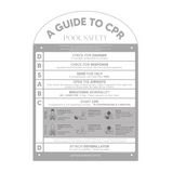 Designer Pool CPR Safety Sign | Arch | Grey