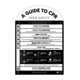 Designer Pool CPR Safety Sign | Arch | Black