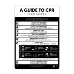 Black Pool CPR Safety Sign