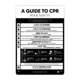 Black Pool CPR Safety Sign