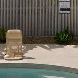 Black Designer Pool CPR Safety Sign | Rattan Chair