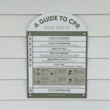 Pool CPR sign | Australian CPR pool sign | Arch | Green | On Weatherboard