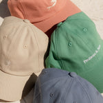 Pandanus & Palm Mermaid Cap in coral cotton twill