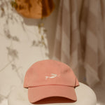 Pandanus & Palm Mermaid Cap in coral cotton twill