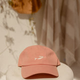 Pandanus & Palm Mermaid Cap in coral cotton twill