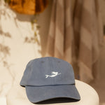 Pandanus & Palm Mermaid Cap in blue cotton twill