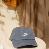 Pandanus & Palm Mermaid Cap in blue cotton twill