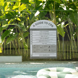 Pool CPR Safety Sign + Pool Rules Bundle | Arch | Green