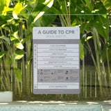 Designer Pool CPR Safety Sign | Grey