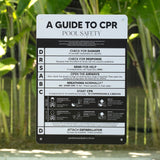 Designer Pool CPR Safety Sign |  Black