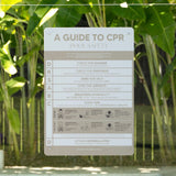 Designer Pool CPR Safety Sign | Beige