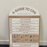 Seconds - Designer Pool CPR Safety Sign | Arch | Clay
