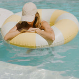 Harper pool swim ring in yellow by Pandanus & Palm