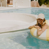 Harper pool swim ring in yellow by Pandanus & Palm