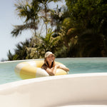 Harper pool swim ring in yellow by Pandanus & Palm