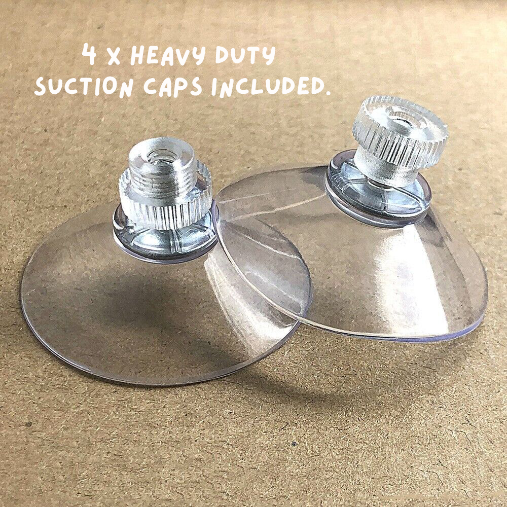 4 x Glass Heavy Duty Suction Caps | Pandanus and Palm
