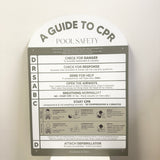 Seconds - Designer Pool CPR Safety Sign | Arch | Green