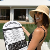 Designer Pool CPR Safety Sign | Arch | Black