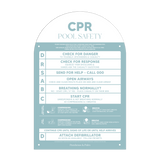 Designer Pool CPR Safety Sign | Arch | Blue