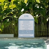 Designer Pool CPR Safety Sign | Arch | Blue