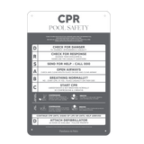 Designer Pool CPR Safety Sign | Charcoal