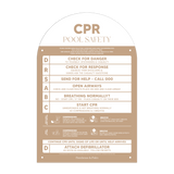 Designer Pool CPR Safety Sign | Arch | Clay