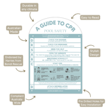 Designer Pool CPR Safety Sign | Arch | Blue