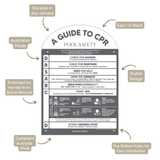 Designer Pool CPR Safety Sign | Arch | Charcoal