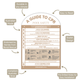 Designer Pool CPR Safety Sign | Arch | Clay