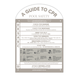 Designer Pool CPR Safety Sign | Arch | Fawn