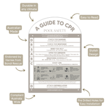 Designer Pool CPR Safety Sign | Arch | Fawn