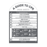 Designer Pool CPR Safety Sign | Arch | Charcoal