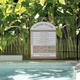 Designer Pool CPR Safety Sign | Arch | Clay