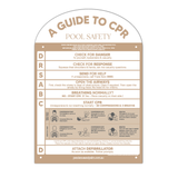 Designer Pool CPR Safety Sign | Arch | Clay