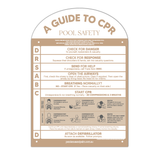 Designer Pool CPR Safety Sign | Arch | Clay