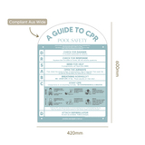 Designer Pool CPR Safety Sign | Arch | Blue