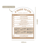 Designer Pool CPR Safety Sign | Arch | Clay