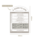 Designer Pool CPR Safety Sign | Arch | Fawn