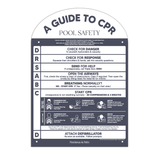 Designer Pool CPR Safety Sign | Arch | Navy