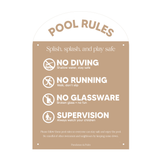 Pool CPR Safety Sign + Pool Rules Bundle | Arch | Clay