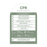 Designer Pool CPR Safety Sign | Arch | Green